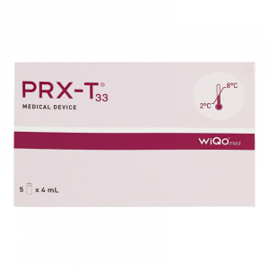 PRX-T33 Peel est un bio-revitalisant non injectable utilisé pour restaurer l'éclat naturel de la peau, prévenir le vieillissement dermique et traiter les cicatrices et les vergetures. Il stimule également les fibroblastes et les facteurs de croissance, sa